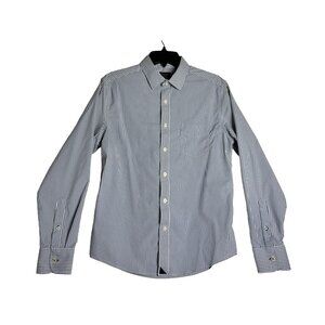 UNTUCKit L/S White Stripe Button Down Shirt Mens Medium Slim Fit